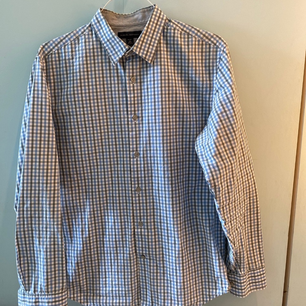 Banana Republic white-green-blue, size M (15-15.5)